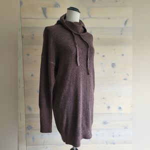 NWT prAna Milani Funnel Mock Neck Sweater Dress Clove Brown size S